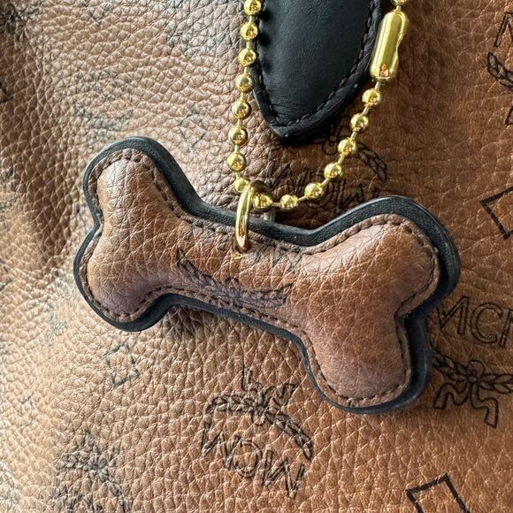 MCM Visetos Striped Shopper Tote Bag - Picture 7 of 16